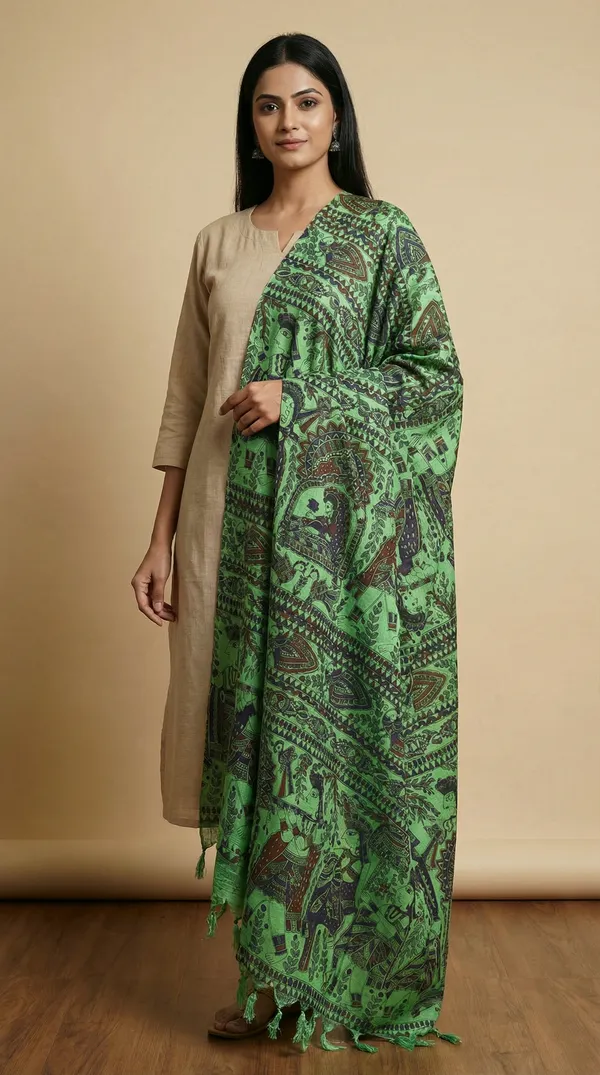 Green_Colour_Cotton_Dupatta_For_Women