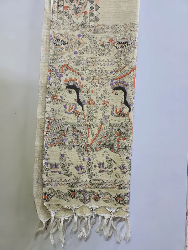 Beige_Cotton_Khadi_Dupatta_For_Women