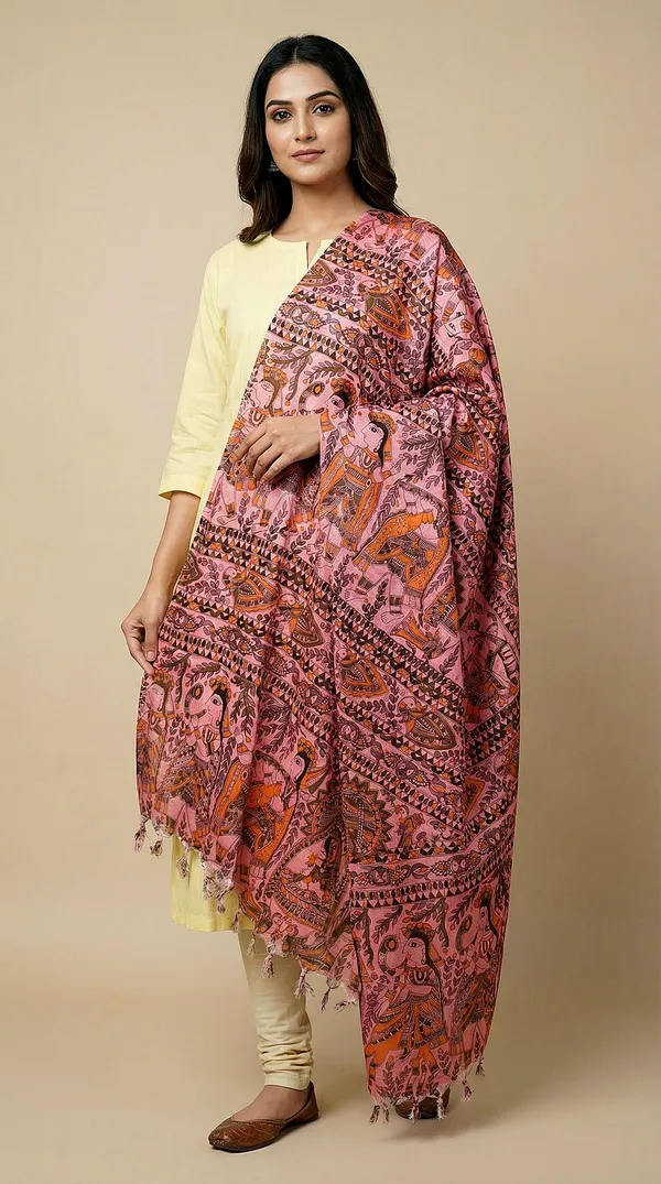 Pink_Cotton_Dupatta_For_Women