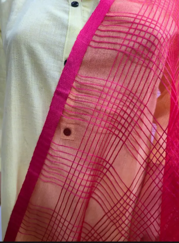 Pink_Cotton_Khadi_Dupatta_For_Women