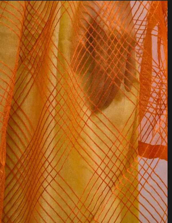 Orange_Cotton_Khadi_Dupatta_For_Women