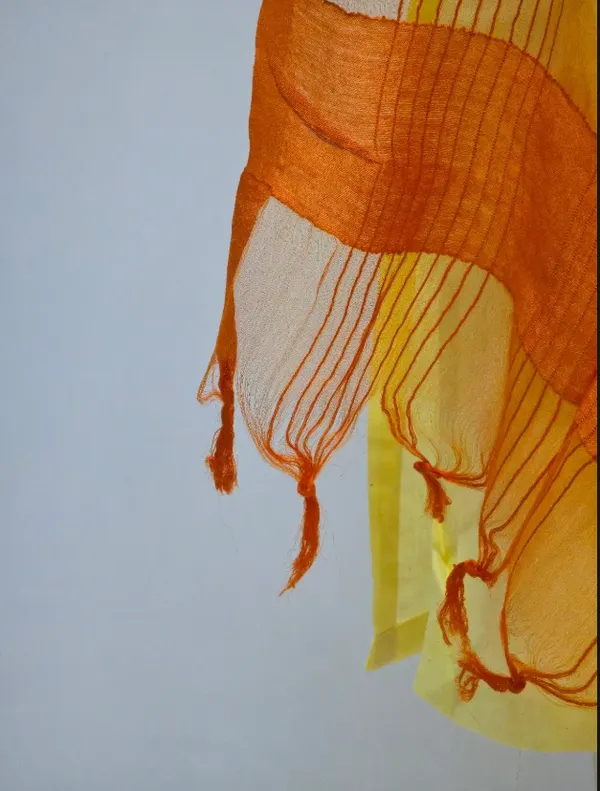 Orange_Cotton_Khadi_Dupatta_For_Women