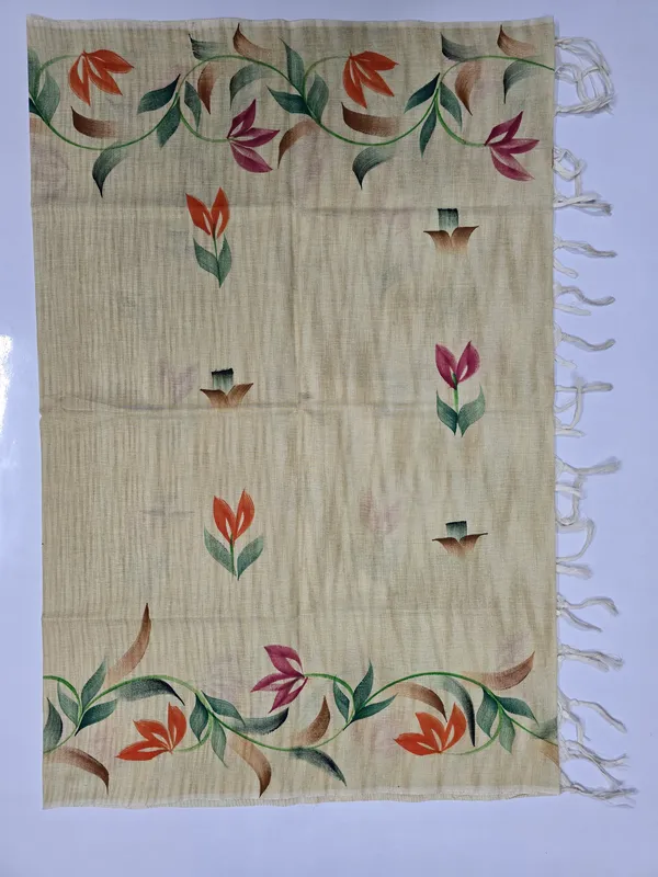 Beige_Cotton_Khadi_Dupatta_For_Women