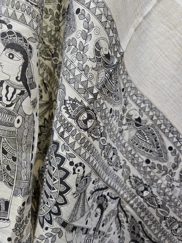 Beige_Cotton_Khadi_Dupatta_For_Women