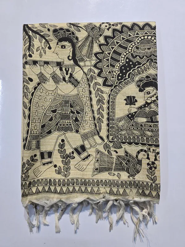 Beige_Cotton_Khadi_Dupatta_For_Women