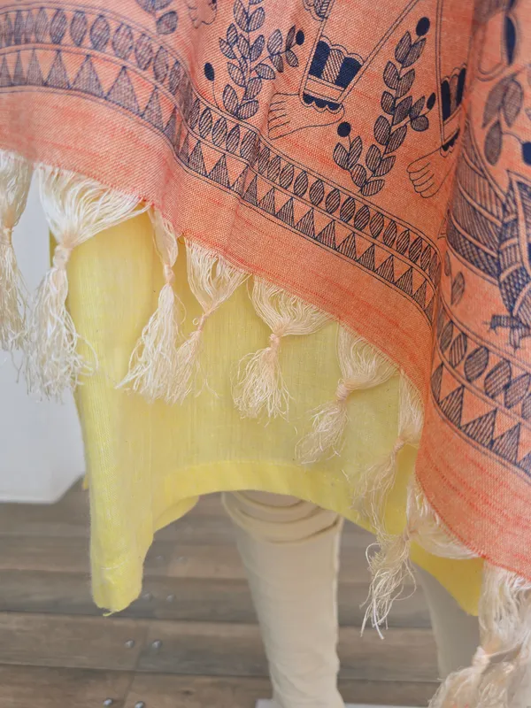 Light_Orange_And_Blue_Cotton_Dupatta_For_Women