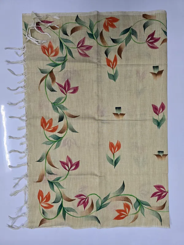 Beige_Cotton_Khadi_Dupatta_For_Women