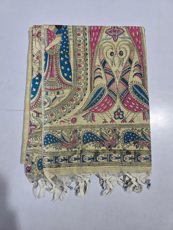 Beige_Cotton_Khadi_Dupatta_For_Women