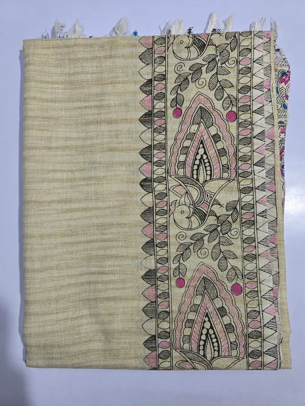 Beige_Cotton_Khadi_Dupatta_For_Women