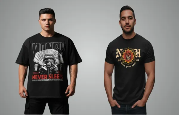 Black_Cotton_T-Shirt_For_Unisex_(_Combo_of_2_)