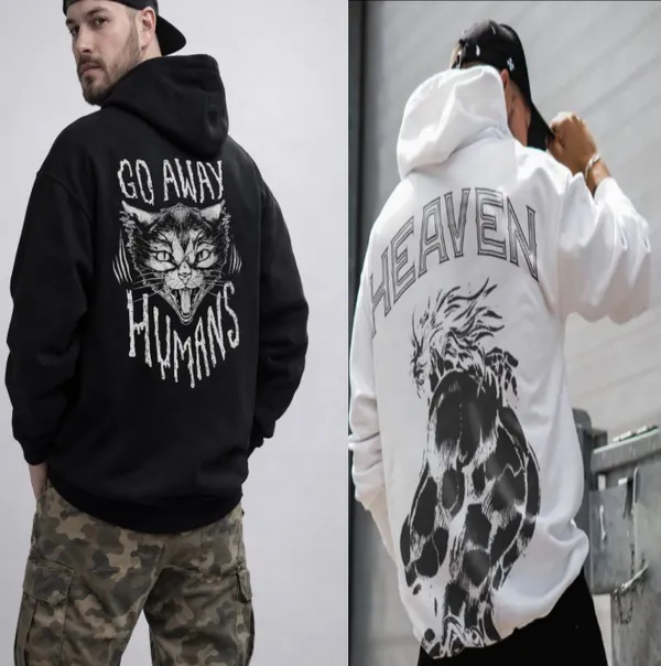 White_&_Black_Cotton_Hoodie_For_Unisex_(_Combo_of_2_)