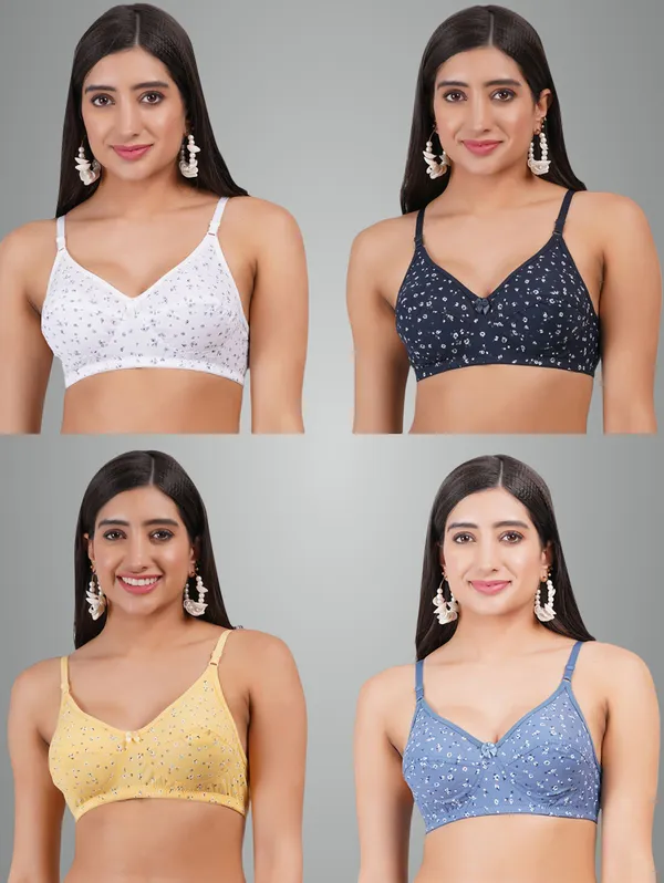 White,_Navy_Blue,_Yellow_And_Blue_Aashi_Everyday_Non_Padded_Bra_For_Women_Pack_Of_4