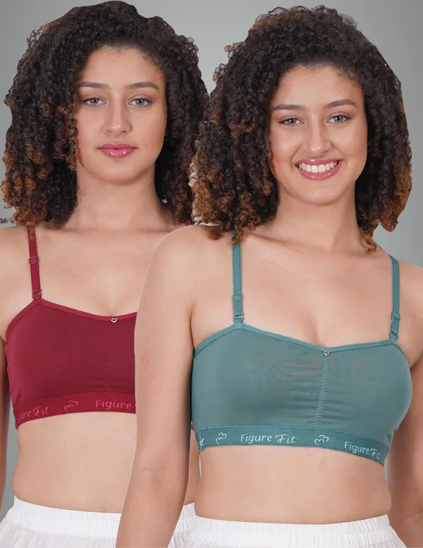Sea_Green_And_Maroon_Alexasportsmino_Sports_Lightly_Padded_Bra_For_Women_Pack_Of_2