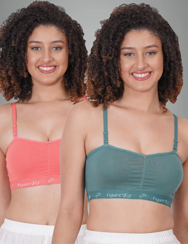 Sea_Green_And_Rose_Alexasportsmino_Sports_Lightly_Padded_Bra_For_Women_Pack_Of_2