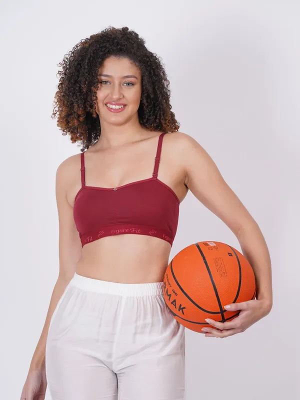 Maroon_And_Rose_Sports_Lightly_Padded_Bra_For_Women_Pack_Of_2