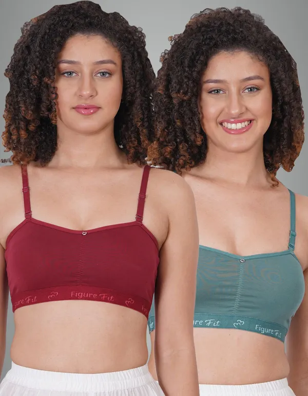 Maroon_And_Cgreen_Alexa_Sports_Lightly_Padded_Bra_For_Women_Pack_Of_2