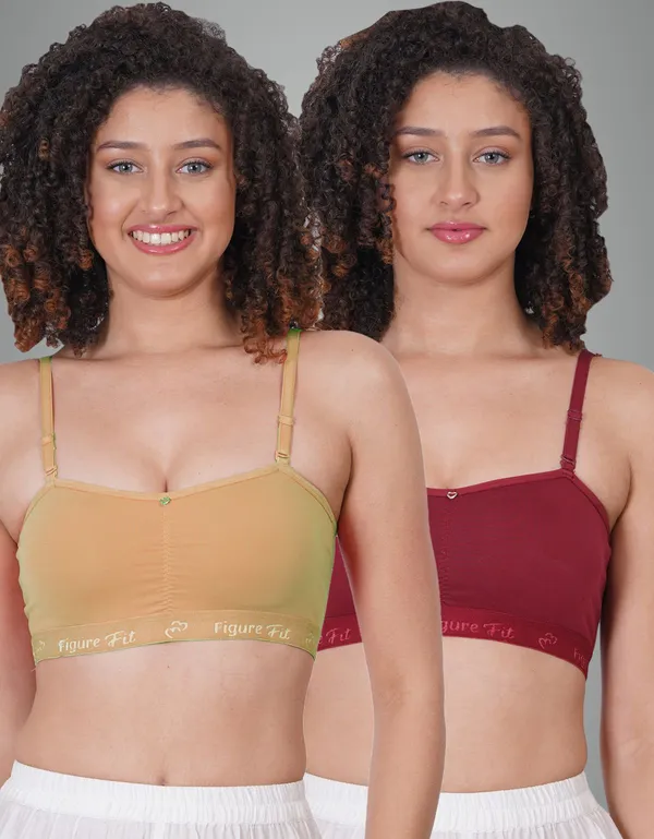 Neude_And_Maroon_Alexa_Sports_Lightly_Padded_Bra_For_Women_Pack_Of_2
