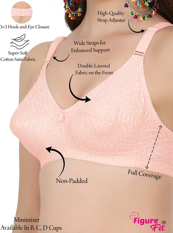 Skin_And_Orange_Alishabramino_Minimizer_Non_Padded_Bra_For_Women_Pack_Of_2