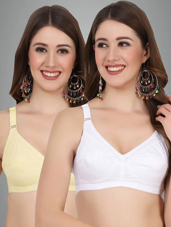 White_And_Lemon_Alishabramino_Minimizer_Non_Padded_Bra_For_Women_Pack_Of_2