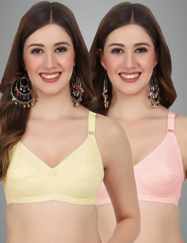 Lemon_And_Orange_Alisha_M_Shape_Minimizer_Non_Padded_Bra_For_Women_Pack_Of_2