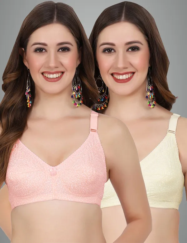 Orange_And_Skin_Alisha_M_Shape_Minimizer_Non_Padded_Bra_For_Women_Pack_Of_2