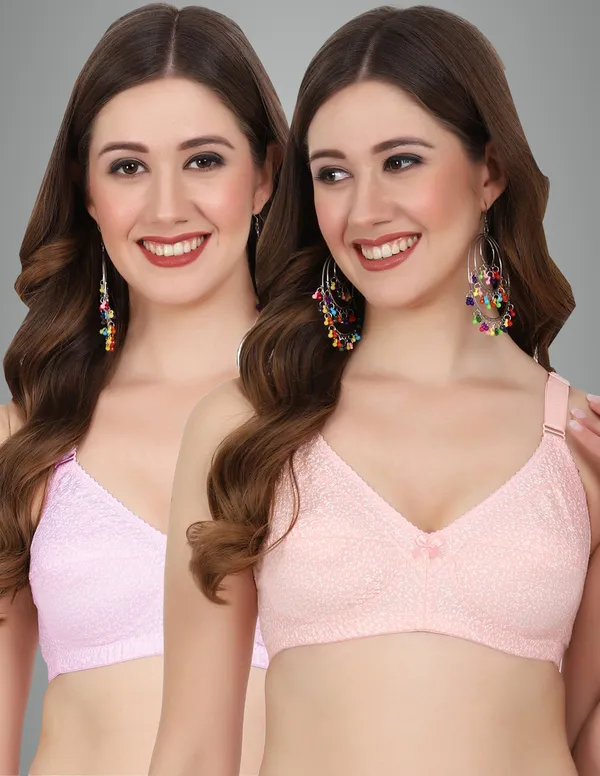 Pink_And_Peach_Alisha_M_Shape_Minimizer_Non_Padded_Bra_For_Women_Pack_Of_2