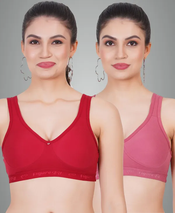 Maroon_And_Onion_Amaze_Sports_Non_Padded_Bra_For_Women_Pack_Of_2