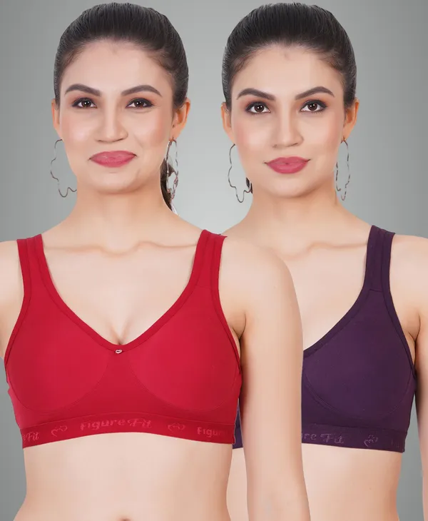 Maroon_And_Wine_Amaze_Sports_Non_Padded_Bra_For_Women_Pack_Of_2