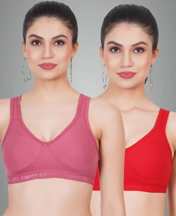 Onion_And_Red_Amaze_Sports_Non_Padded_Bra_For_Women_Pack_Of_2