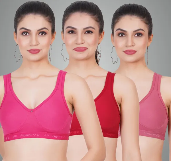 Magenta,_Maroon_And_Onion_Amaze_Sports_Non_Padded_Bra_For_Women_Pack_Of_3