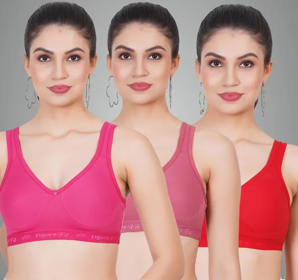 Magenta,_Onion_And_Red_Amaze_Sports_Non_Padded_Bra_For_Women_Pack_Of_3