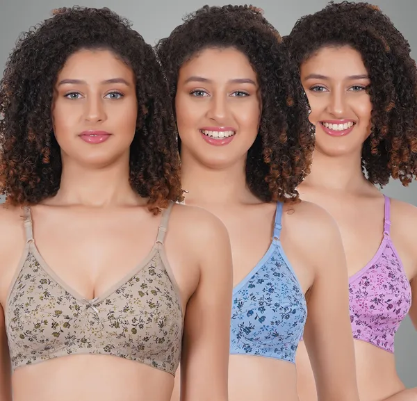 Brown,_Blue_And_Purple_Anyamould_Everyday_Non_Padded_Bra_For_Women_Pack_Of_3