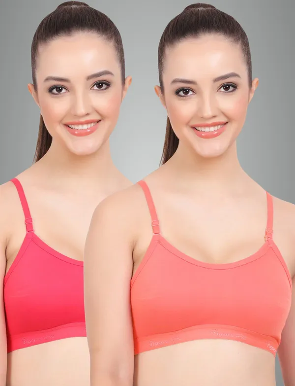 Carrot_And_Magenta_Cherrysportsmino_Sports_Non_Padded_Bra_For_Women_Pack_Of_2