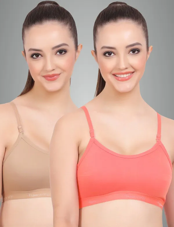 Carrot_And_Skin_Sports_Non_Padded_Bra_For_Women_Pack_Of_2