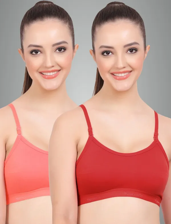 Maroon_And_Carrot_Sports_Non_Padded_Bra_For_Women_Pack_Of_2