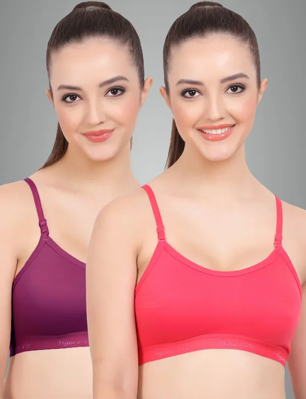 Magenta_And_Wine_Sports_Non_Padded_Bra_For_Women_Pack_Of_2