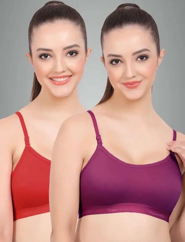 Wine_And_Maroon_Sports_Non_Padded_Bra_For_Women_Pack_Of_2