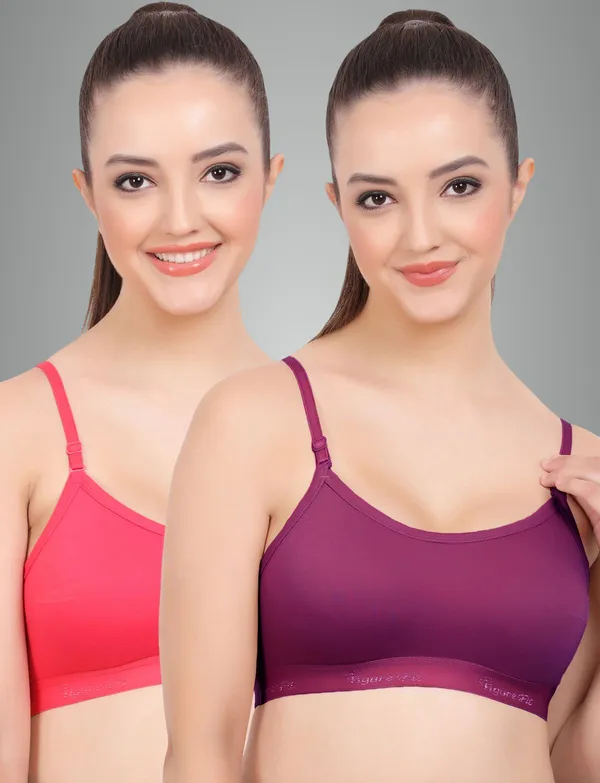 Wine_And_Magenta_Cherrysportsmino_Sports_Non_Padded_Bra_For_Women_Pack_Of_2