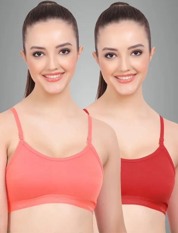 Carrot_And_Maroon_Cherry_Sports_Non_Padded_Bra_For_Women_Pack_Of_2