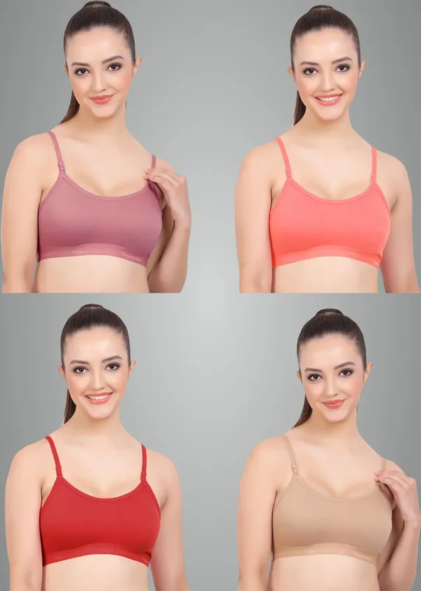 Onion,_Carrot,_Maroon_And_Skin_Cherry_Sports_Non_Padded_Bra_For_Women_Pack_Of_4