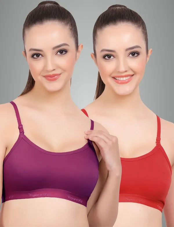 Wine_And_Maroon_Cherry_Sports_Non_Padded_Bra_For_Women_Pack_Of_2