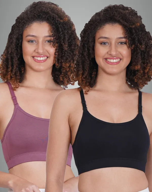 Black_And_Grape_Sportsmino_Sports_Non_Padded_Bra_For_Women_Pack_Of_2