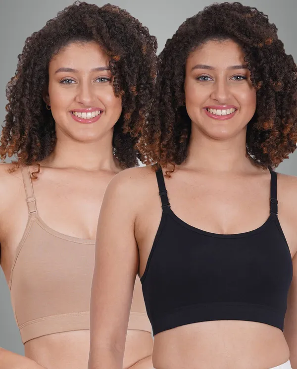 Black_And_Neude_Sportsmino_Sports_Non_Padded_Bra_For_Women_Pack_Of_2