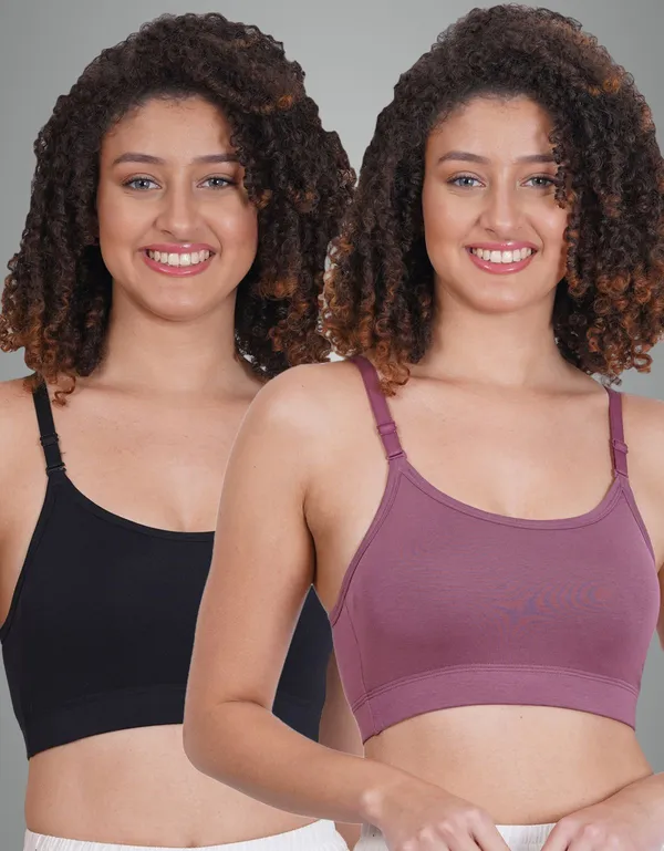 Grape_And_Black_Sportsmino_Sports_Non_Padded_Bra_For_Women_Pack_Of_2