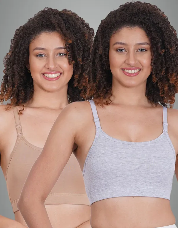 Grey_And_Neude_Sportsmino_Sports_Non_Padded_Bra_For_Women_Pack_Of_2