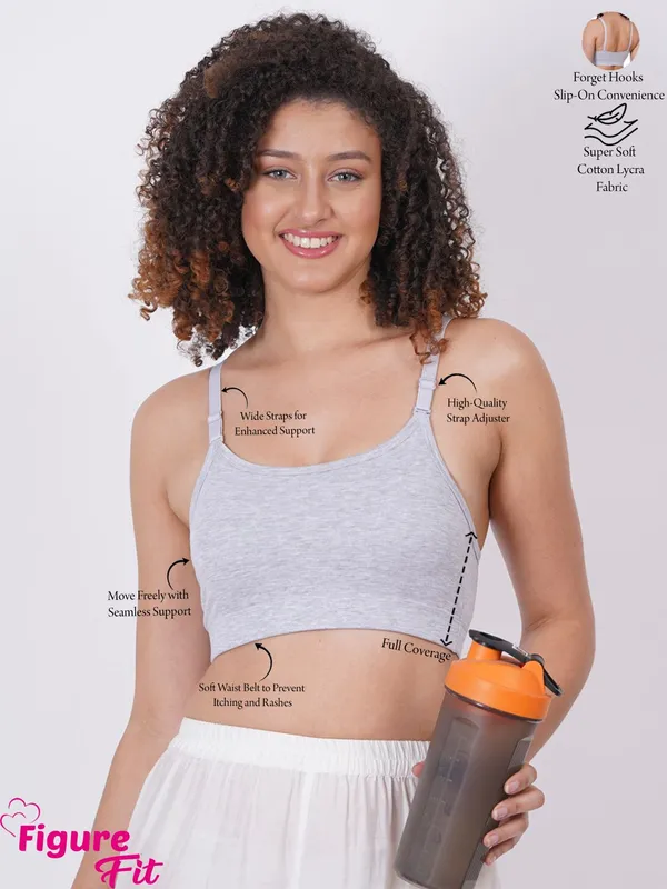 White_And_Grey_Sportsmino_Sports_Non_Padded_Bra_For_Women_Pack_Of_2