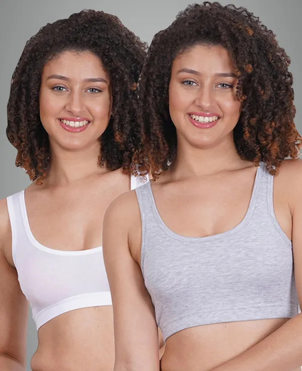 Grey_And_White_Sportsmino_Sports_Non_Padded_Bra_For_Women_Pack_Of_2