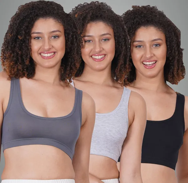 Ash,_Grey_And_Black_Sports_Non_Padded_Bra_For_Women_Pack_Of_3