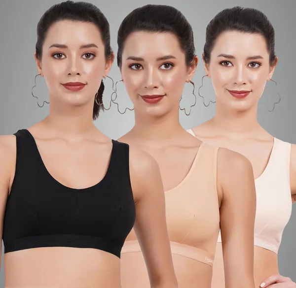 Black_,_Orange_And_Beige_Everyday_Non_Padded_Bra_For_Women_Pack_Of_3