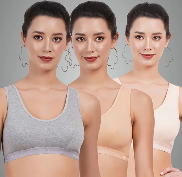 Grey_,_Orange_And_Beige_Sportsmino_Sports_Non_Padded_Bra_For_Women_Pack_Of_3